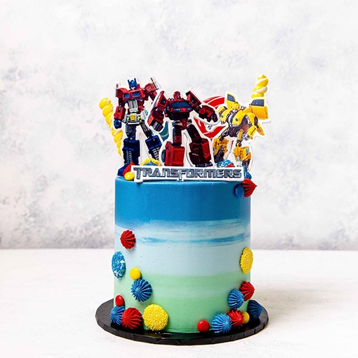 Picture of Transformers Smooth Ombre Cake