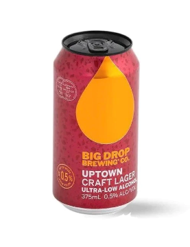 Picture of Big Drop Brewing Co. Uptime Craft Lager Non Alcoholic Cans | 4 x 375ml
